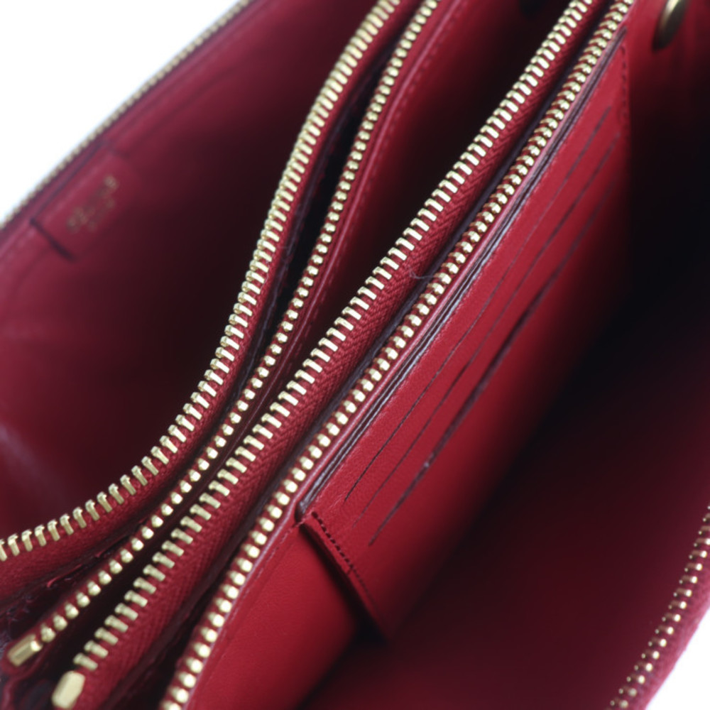 Celine Trio Python Clutch Bag Red - image 7